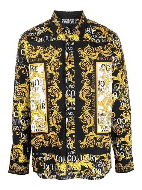 versace gold buttons|versace button up.